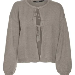 VERO MODA dame cardigan VMHOLLYKARIS - Moon Rock MELANGE