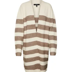 VERO MODA dame cardigan VMPHILINE - Birch W. BROWN LENTIL MELANGE