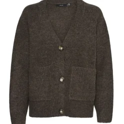 VERO MODA DAME CARDIGAN VMBOOM - Chocolate Torte Melange
