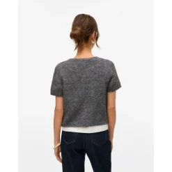 VERO MODA DAME CARDIGANG AWSILJA - Medium grey melange