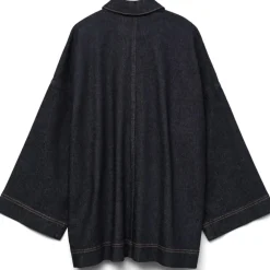 VERO MODA DAME JAKKE AWVERENA - Dark Blue Denim Rinse