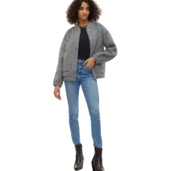 VERO MODA dame jakke VMAMBER - Medium grey melange