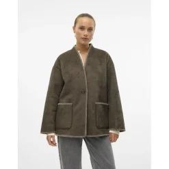 VERO MODA dame jakke VMLIVA - Peat OATMEAL DETAIL