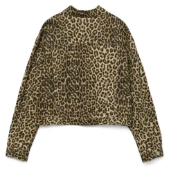 VERO MODA dame jakke VMTALLULAH - Silver Mink LEOPARD