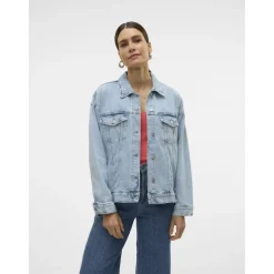 VERO MODA dame jakke VMTESSA - Light Blue Denim Detail RA339