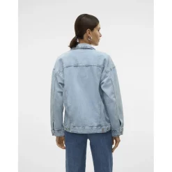 VERO MODA dame jakke VMTESSA - Light Blue Denim Detail RA339