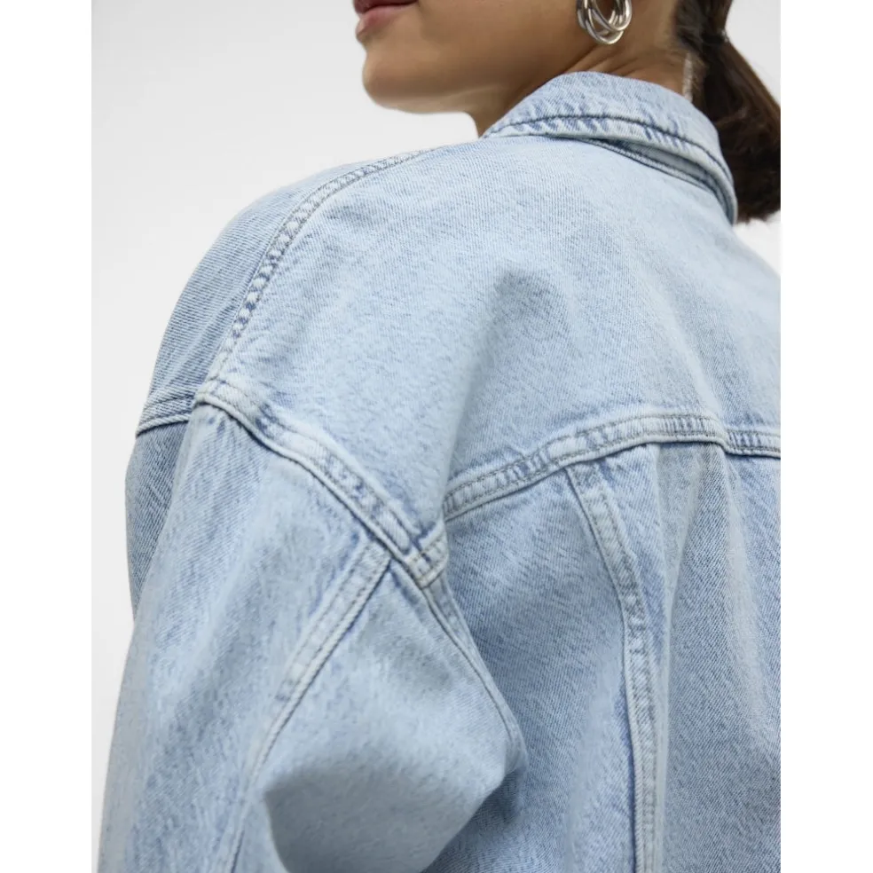 VERO MODA dame jakke VMTESSA - Light Blue Denim Detail RA339