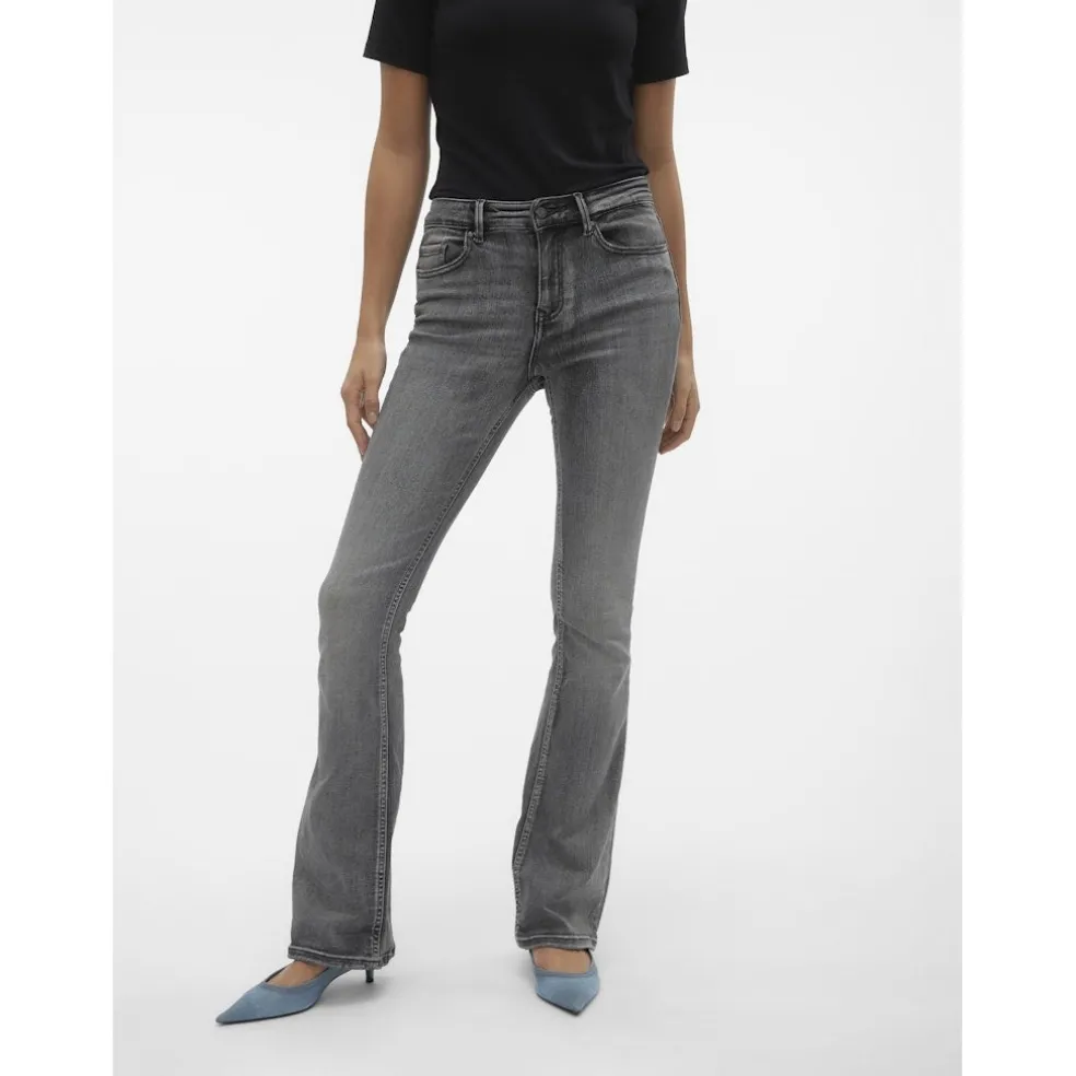 VERO MODA dame jeans VMFLASH - Medium Grey Denim