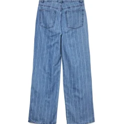 VERO MODA dame jeans VMKATHY - Medium Blue Denim Stripes WHITE