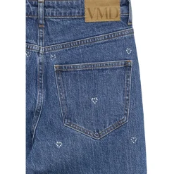 Vero Moda Dame Jeans VMTESSA WIDE RHINE HEARTS - Medium Blue Denim Detail:RA360