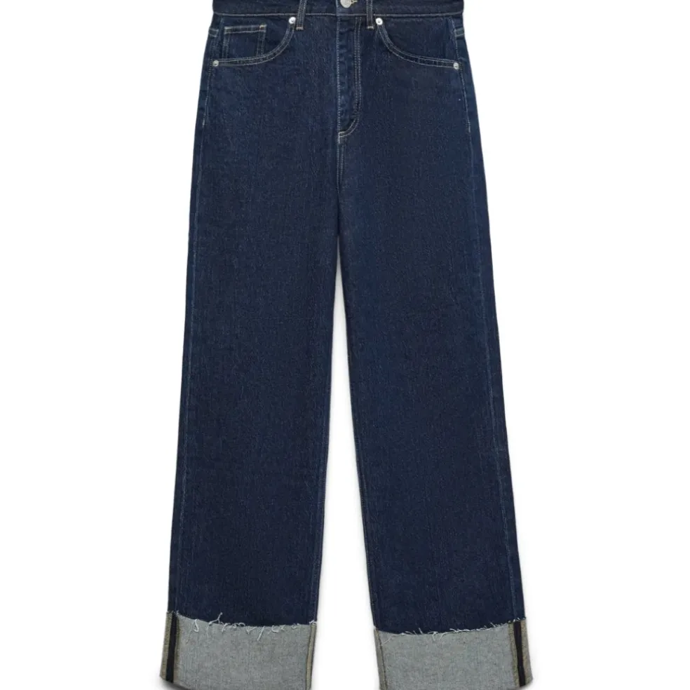 VERO MODA DAME JEANS VMTESSA - Dark Blue Denim