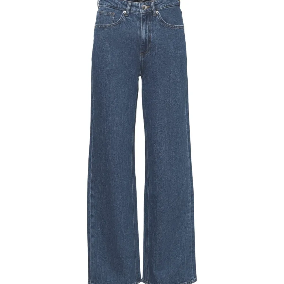 VERO MODA Dame Jeans VMTessa højtaljede Jeans - Medium blue denim