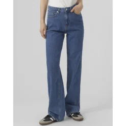VERO MODA Dame Jeans VMTessa højtaljede Jeans - Medium blue denim