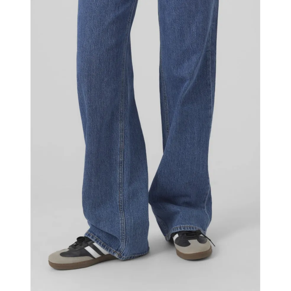 VERO MODA Dame Jeans VMTessa højtaljede Jeans - Medium blue denim