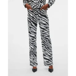 Vero Moda dame jeans VMTESSA - Bright White BLACK Z EBRA