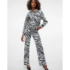 Vero Moda dame jeans VMTESSA - Bright White BLACK Z EBRA