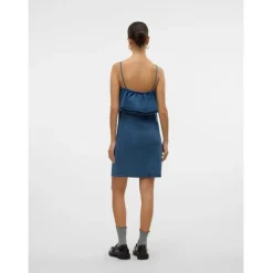 VERO MODA DAME KJOLE VMANNY - Medium blue denim