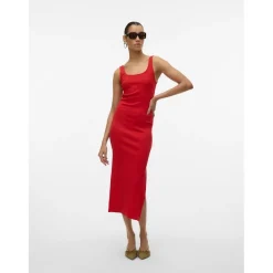 VERO MODA dame kjole VMCHLOE - Fiery Red
