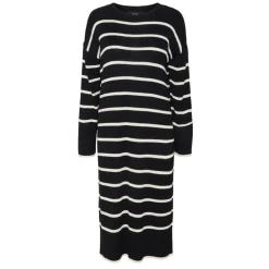 Vero Moda dame kjole VMJOANA - Black Stripes W. Birch