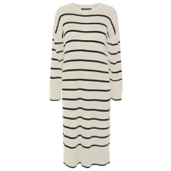 Vero Moda dame kjole VMJOANA - Birch Stripes W. Black