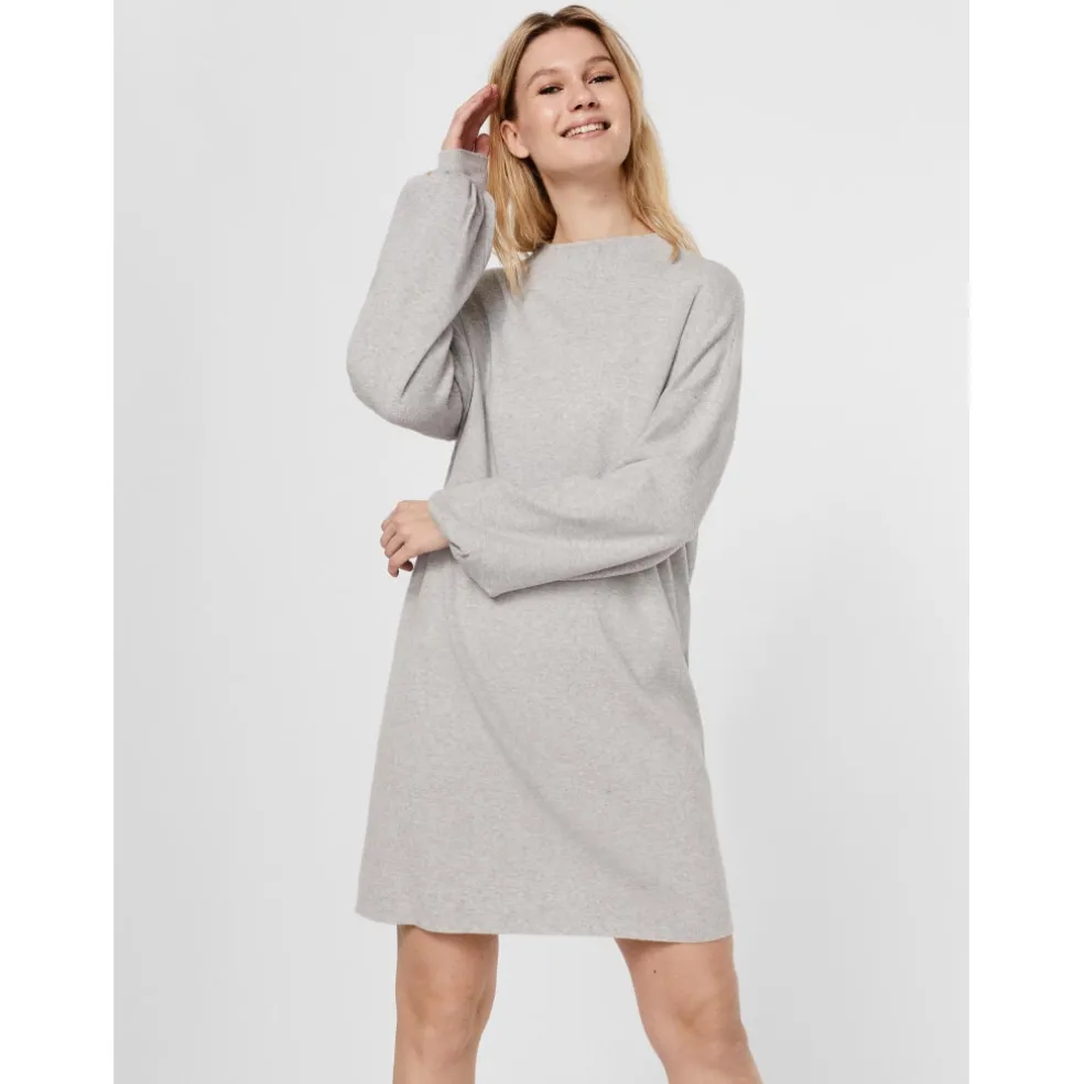 Vero Moda dame kjole VMNANCY - Light Grey Melange