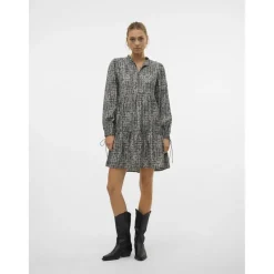 VERO MODA dame kjole VMNORELL - Black LUIS