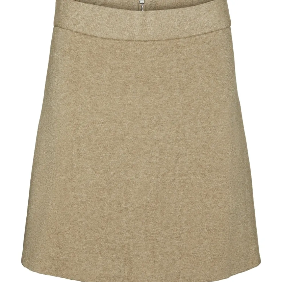 VERO MODA dame nederdel VMGOLD - Silver Mink W. MELANGE