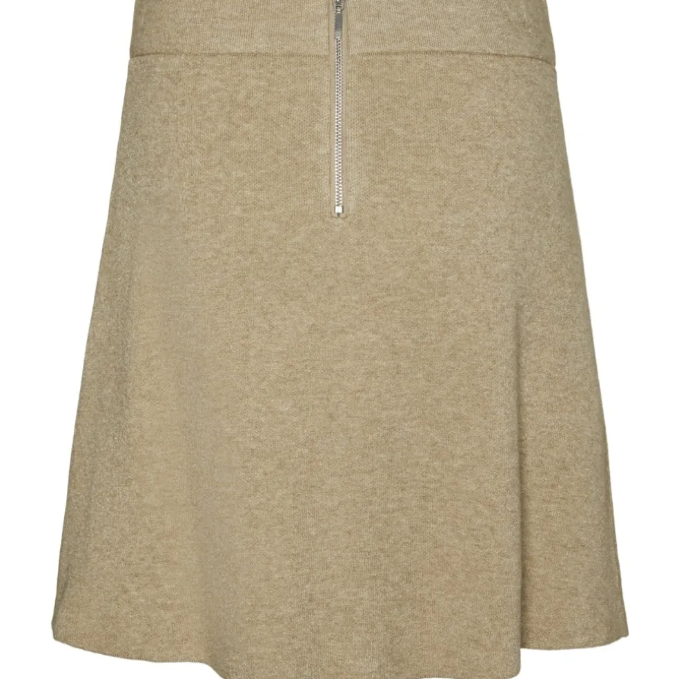 VERO MODA dame nederdel VMGOLD - Silver Mink W. MELANGE