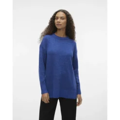 VERO MODA dame pullover VMFILUCA - Beaucoup Blue MELANGE