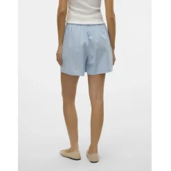 VERO MODA dame shorts VMCHARLOTTE - Airy Blue Stripes Cloud dancer/twill