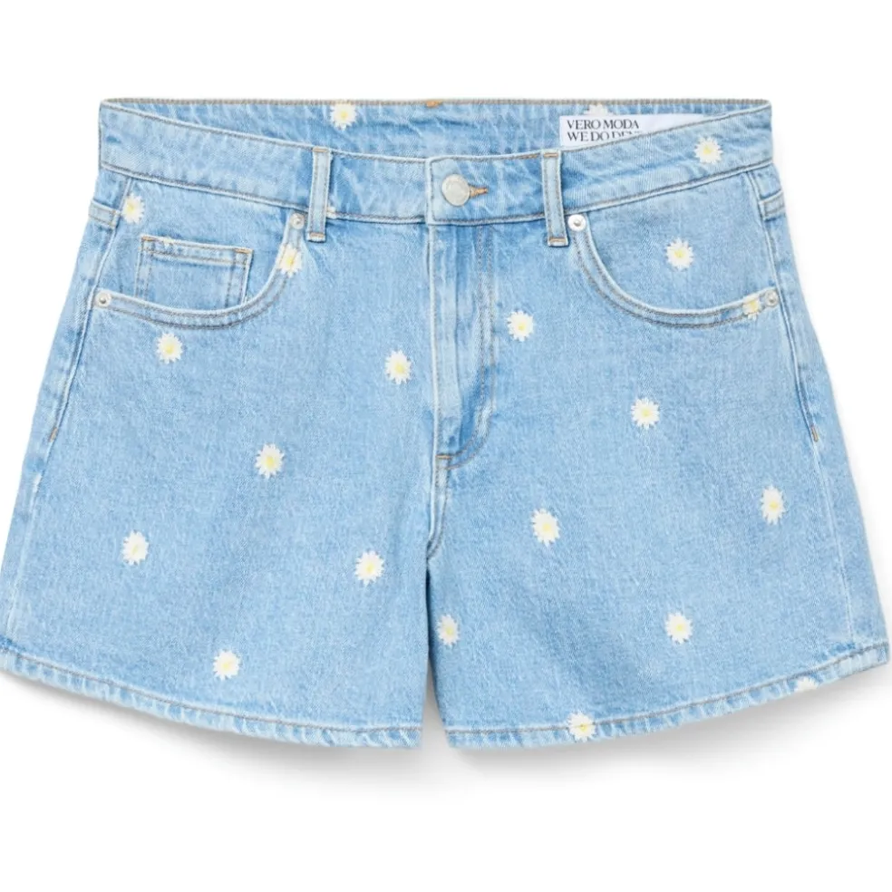VERO MODA DAME SHORTS VMTESS - Light Blue Denim