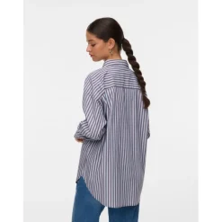 VERO MODA DAME SKJORTE AWPARINA - Allure ZINFANDEL/BIRCH