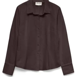 Vero Moda Dame Skjorte AWUMS - Chocolate Plum