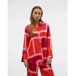 VERO MODA dame skjorte VMREBA - Fiery Red Silba