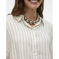 VERO MODA dame skjorte VMLINN - Snow White Olga moon rock