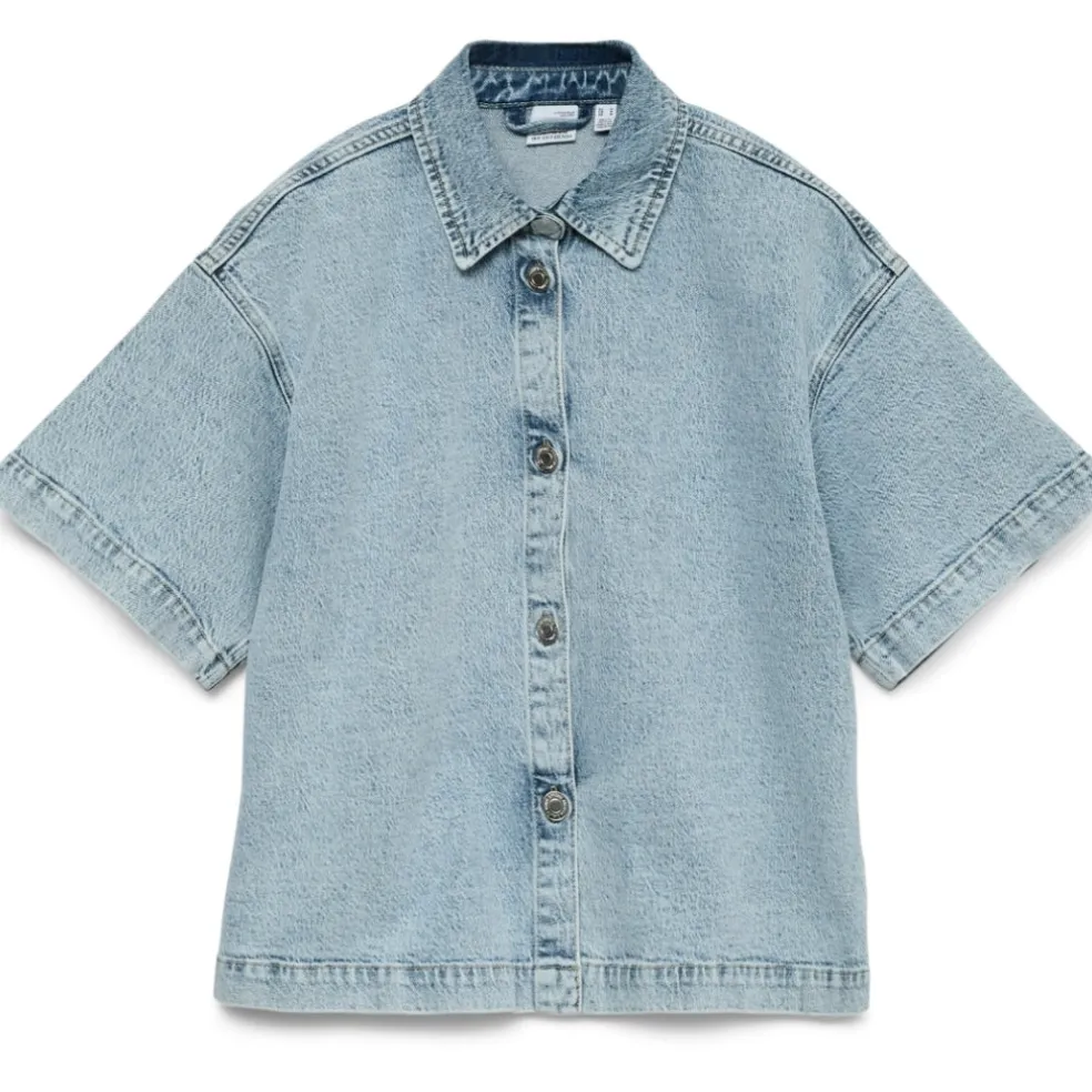 VERO MODA DAME SKJORTE VMTESSA - Light Blue Denim