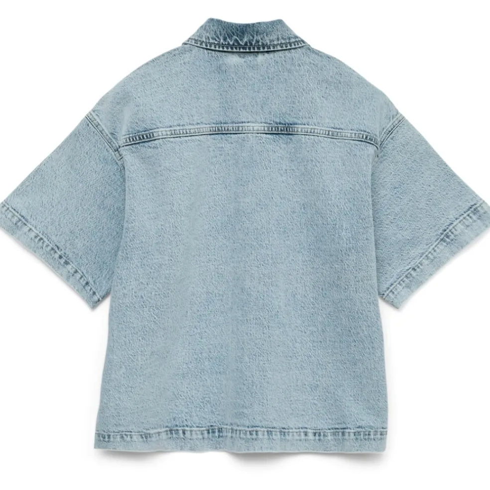 VERO MODA DAME SKJORTE VMTESSA - Light Blue Denim