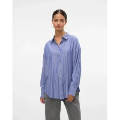 VERO MODA DAME SKJORTE VMNORA - Marlin Stripes Bright White