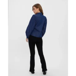 VERO MODA DAME SKJORTE VMNILY - Dark Blue Denim