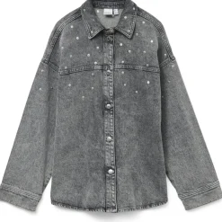 VERO MODA dame skjorte VMRIVA - Medium Grey Denim RIVETS