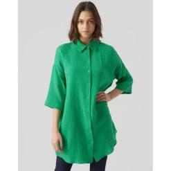 Vero Moda dame skjortekjole VmNatali - Bright Green
