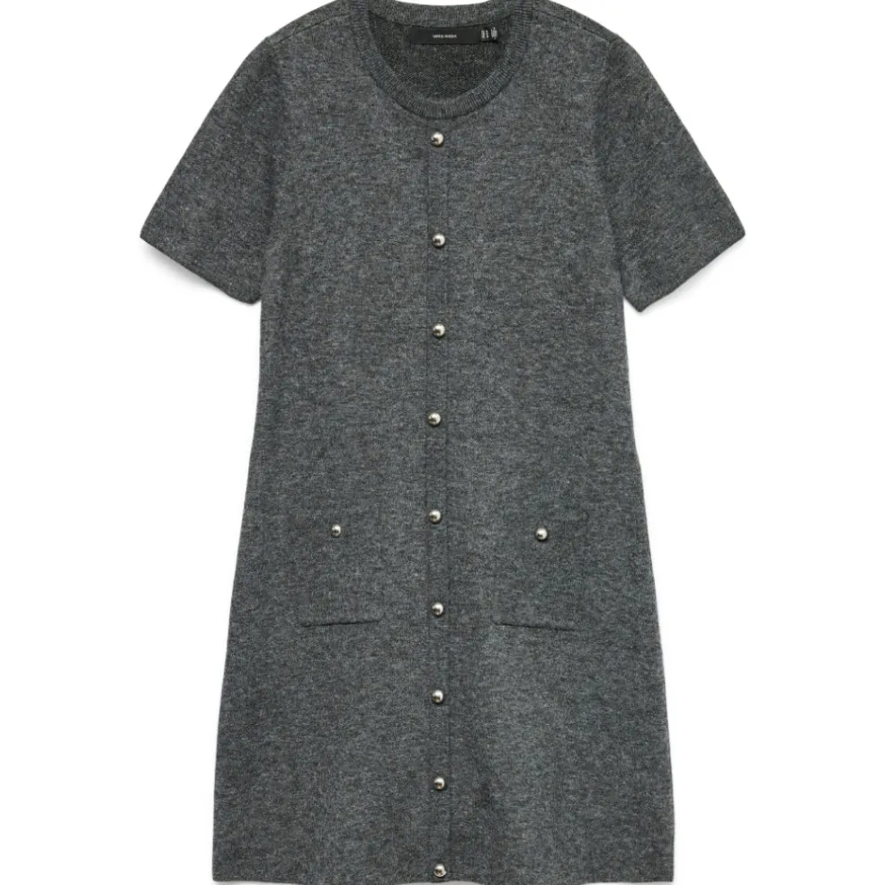 Vero Moda dame strik kjole VMJOHANNA - Medium grey melange