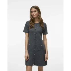 Vero Moda dame strik kjole VMJOHANNA - Medium grey melange