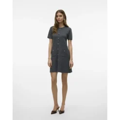 Vero Moda dame strik kjole VMJOHANNA - Medium grey melange