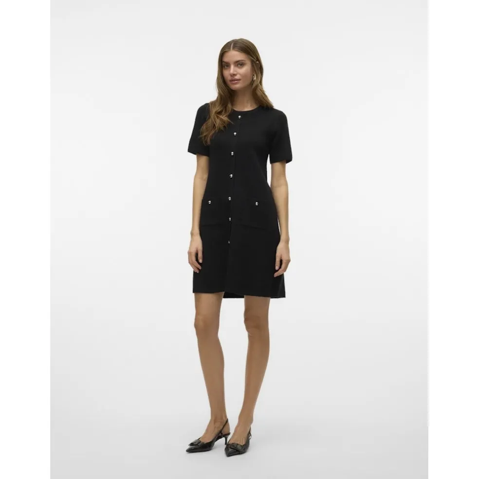 Vero Moda dame strik kjole VMJOHANNA - Black
