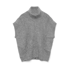 Vero moda dame strik vest VMSALTY - Medium grey melange