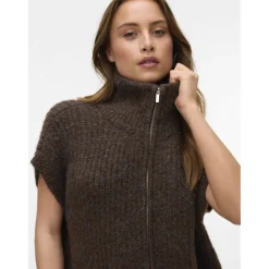 Vero moda dame strik vest VMSALTY - Chocolate Torte
