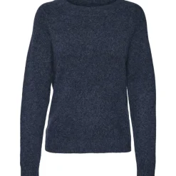 Vero Moda dame strik VMDOFFY - Navy blazer w. black melange