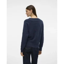 Vero Moda dame strik VMDOFFY - Navy blazer w. black melange