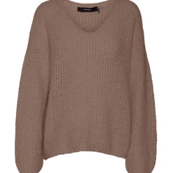 VERO MODA dame strik VMERIN - Brown Lentil